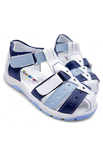 BEEBRON صندل للأولاد لتقويم العظام من سلسلة كايمان Cym2404p باللون الأبيض وال...