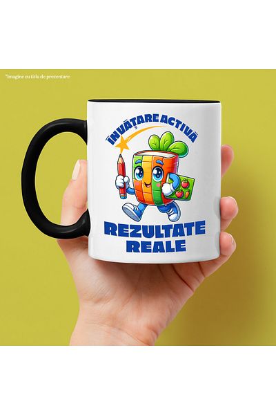 StoryGift Romania Mug learns by doing real results children's education book, 330ml, Ceramica cu Mane, Cu,STG