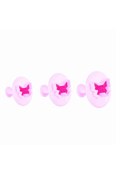 BV Set Of 3 Cookie Cutters, Butterfly Shape, 5 Cm, 507cof