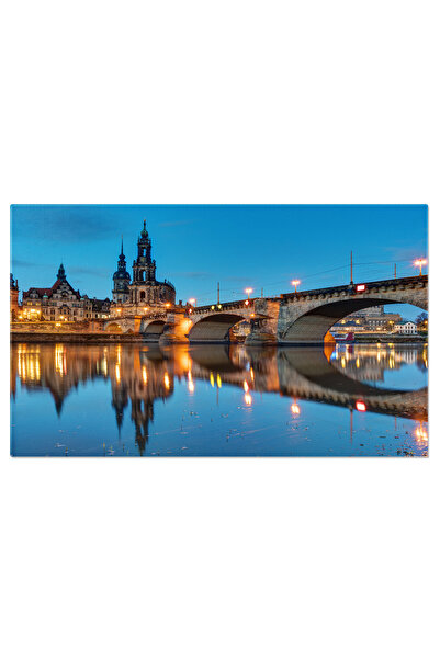 StoryGift Romania Tablou Canvas Hofskirche Si Pod In Dresden La Rasarit, Architecture, Rasarit, Dresden, Pod 2374