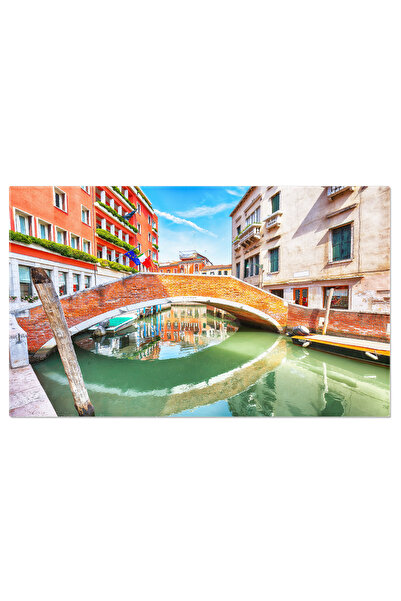 StoryGift Romania Tablou Canvas Vedere La Venetia Cu Canalele Inguste Si Barc...