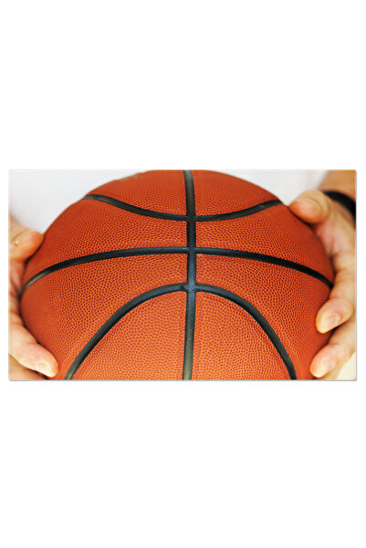 StoryGift Romania Tablou Canvas Campionat De Basketbal Cu Mingea Rosie, Sport...