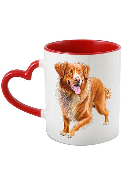 StoryGift Romania Mug with a nimble dog | illustration | lively | tongue out | playful | energetic, With,STG.