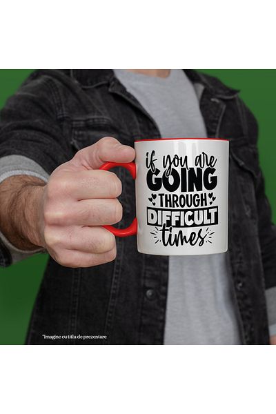 StoryGift Romania Heart mug for those going through difficult times - obstacles with Mane, Cu, STG.
