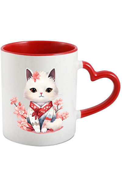 StoryGift Romania Cana Cu O Pisicuta Care Poarta O Vestimentatie Japoneza | F...
