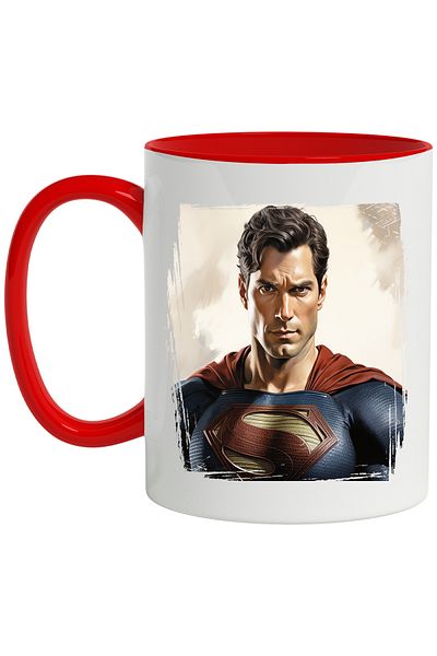 StoryGift Romania Mug With DC, Superman, Superheroes, Superpowers, Costume, Square, Multicolor 330 ml,, With ,STG.