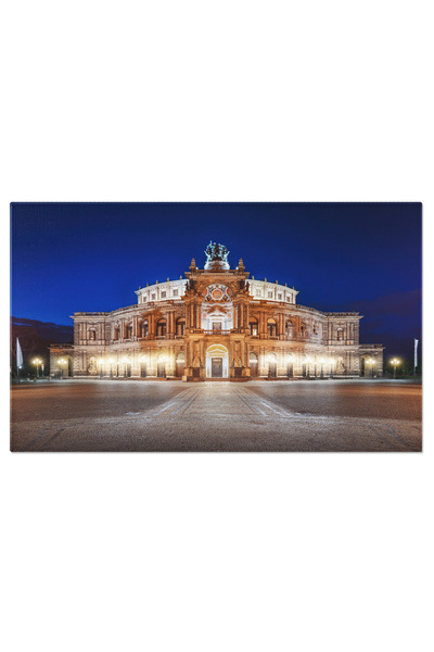 StoryGift Romania Tablou Canvas Semperoper Opera House In Dresden, Germania, Arhitectura, Atractie, Opera, Noapte