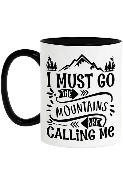 StoryGift Romania Mug with the message "I must go, the mountains are calling me" - I must go, the mountains, With,STG.