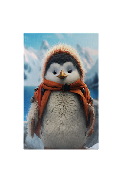 StoryGift Romania Tablou Canvas: Dragutul Pinguin Cu Fular Si Fes De Culoare ...