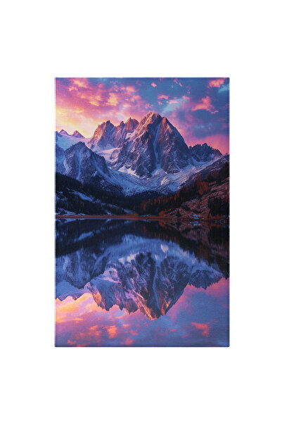 StoryGift Romania Tablou Canvas: Amurgul Dramatic Pe Munții Împovărați De Zăp...