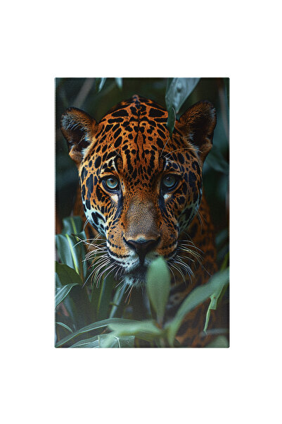 StoryGift Romania Tablou Canvas Leopard Cu Ochii Frumosi Printre Frunzele Din...