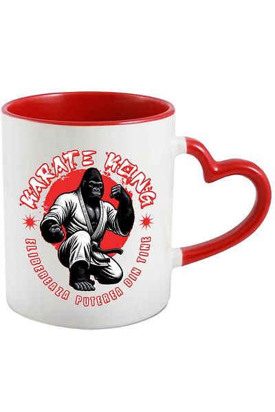 StoryGift Romania Karate Kong Mug. Gorilla. Unleash the power within you, 330ml, Ceramic with Handle, With ,STG .