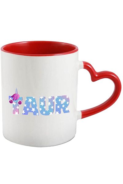 StoryGift Romania Mug With Name Taurus, Unicorn, Princess, Fairytale, Cute, 330ml, Ceramic with Ma, With, STG