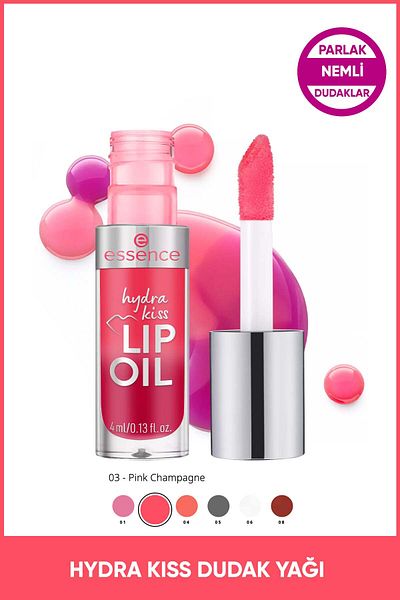 Essence Hydra Kiss Lif Oil Lip Gloss - 03 Pink Champagne