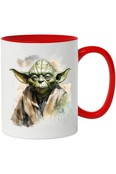 StoryGift Romania Yoda Mug, Star Wars, Paint Drops, Jedi, Character, Multicolor 3, With, STG.