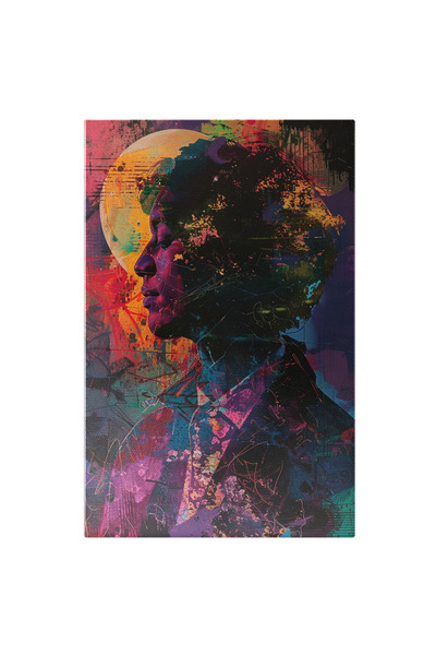 StoryGift Romania Tablou Canvas 60 X 40cm Pictură Abstractă Cu Culori Și Pers...