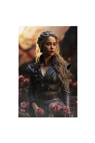 StoryGift Romania Tablou Canvas: Regina Dragonilor Frumusete, Blond, Lucrari De Arta, Cosplay, Costum, Croiala