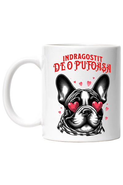 StoryGift Romania Cana Caine Pug Indragostit De O Pufoasa Iubire , 330ml, Cer...