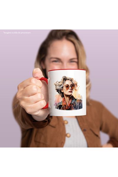 StoryGift Romania Mug With Meryl Streep, Famous Actress, Artist, Film, Hollywood, Multicolor 330 m, With ,STG