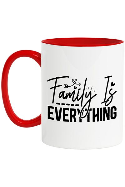 StoryGift Romania Mug with the message in English "Family is everything" - family is everything with Handle, With, STG.