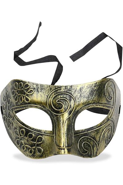 ReilaParty Aged Venetian Face Mask Gold Antique Style Model 1 Rp5008