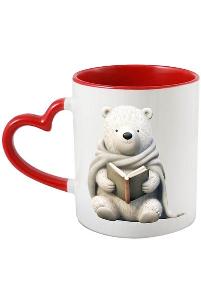 StoryGift Romania Cana Cu Un Urs Polar Care Citeste | Ilustratie | Paturica Pe El Sub Forma De Pel, Cu ,stg