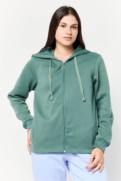 BSP Women Sportswear Fit Long Sleeves Outdoor Hoodies, Sage Green