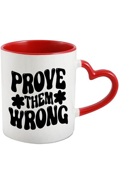 StoryGift Romania Popcorn Mug with English Text "Prove Them Wrong" - Show Them Contra, Cu,stg