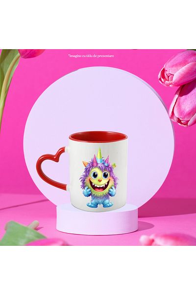 StoryGift Romania Mug with a cheerful creature | illustration | anniversary | birthday | for cop, With,STG.
