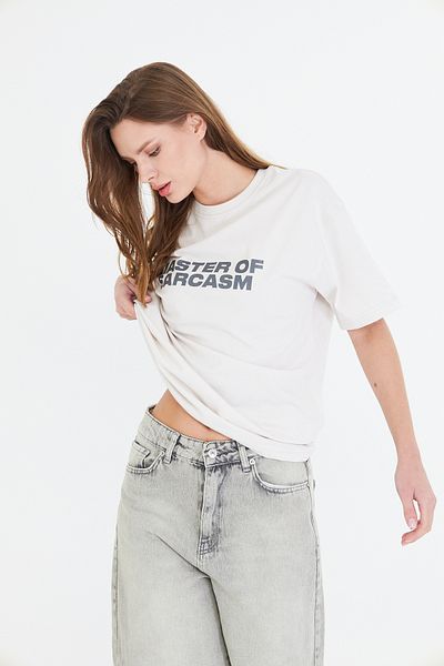 The Champ Clothing Women's Master of Sarcasm Printed Short Sleeve 100% Cotton T-Shirt