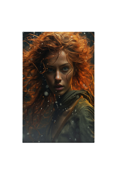 StoryGift Romania Tablou Canvas: Femeie Ginger Hair Portret- Fotografie Artis...