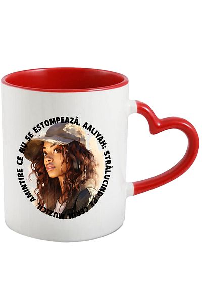 StoryGift Romania Mug With Message Memory That Never Fades, Aaliyah, Music, Multicolor 330 ml, , With ,STG.