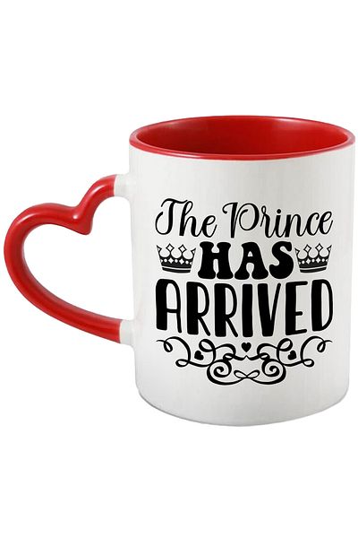 StoryGift Romania Mug with the text in English "The prince has arrived" - the prince has arrived with Handle In, With, STG.