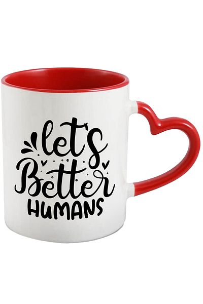 StoryGift Romania Mug for those who want to become better people with Red Heart Handle, with STG.