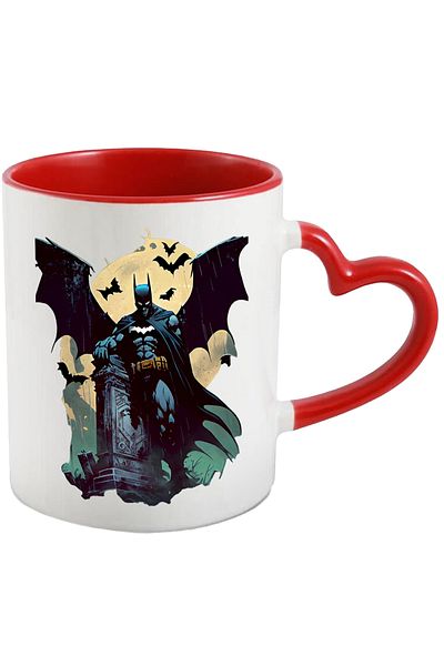 StoryGift Romania Mug With Batman, DC, Cemetery, Superheroes, Comics, Bat, Multicolor 330 m, With ,STG.