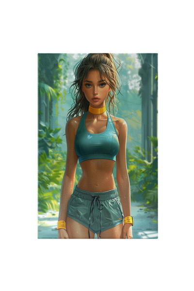 StoryGift Romania Tablou Canvas Fata Epuizata Dupa Alergare In Padure In Pant...