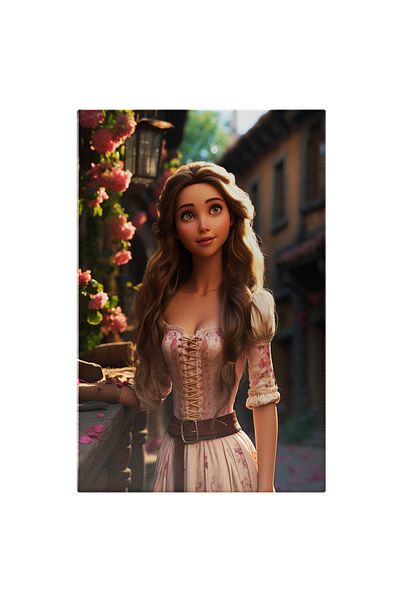 StoryGift Romania Tablou Canvas: Ilustratie Cu O Fata Draguta In Stil 3d/pixar - Printesa Disney Pictura Digital