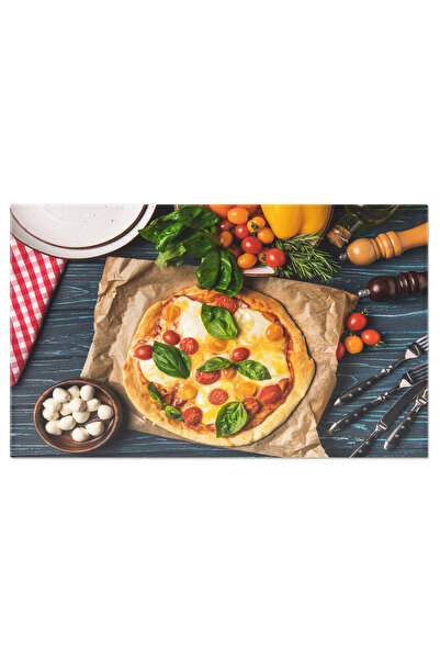 StoryGift Romania Tablou Canvas Tentanta Si Apetisanta O Pizza Delicioasa Cu Rosii Cherry Si Alte Ingrediente Pro