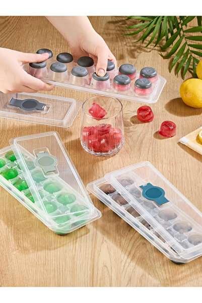 MappleHome CoolPop Bas-Çıkar Silikonlu Yuvarlak Buzluk