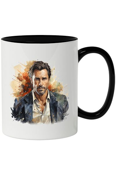 StoryGift Romania Mug With Pierce Brosnan, Famous Actor, Movie, Series, Multicolor 330 ml, Ceramic, With ,STG.