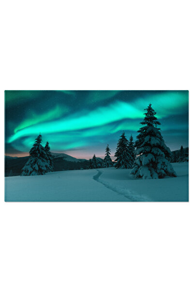 StoryGift Romania Tablou Canvas 140 X 90cm Cu Peisaj Cosmic In Padurea De Cra...