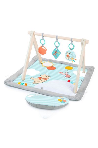 Bright Starts Winnie the Pooh Wooden Bar Activity Gym with Toys | Ages 0–12M