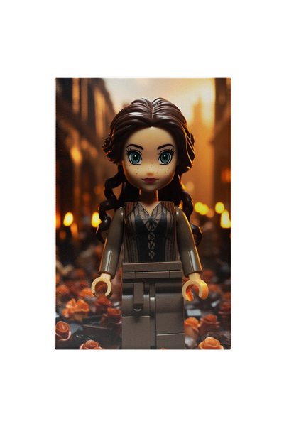 StoryGift Romania Tablou Canvas: Cute Girl Lego Fata Cu Ochii Verzui Si Genel...