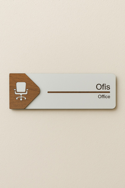 Lucena Ofis Ofis Oda Kapı İsimliği Yönlendirme Tabelası Levhası Kişiselleştirilebilir
