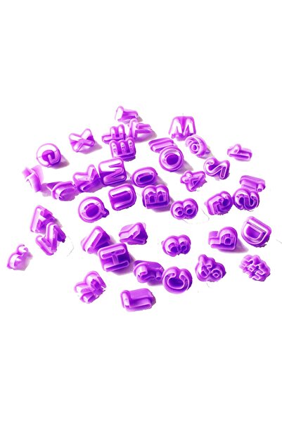 BV Alphabet and numbers cutter set, large capital letters, 40 pieces, confectionery and pastry, 289COF