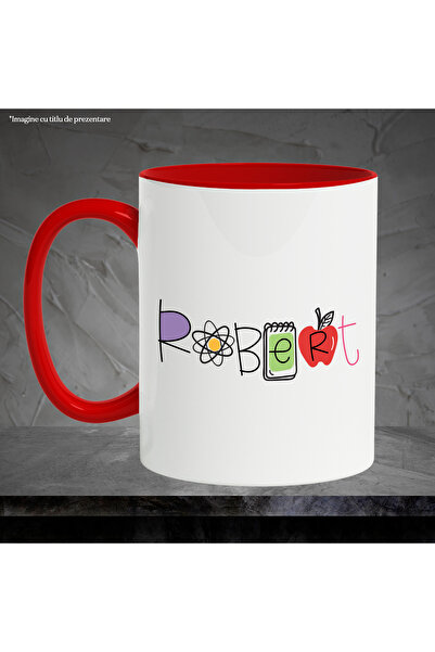 StoryGift Romania Mug With the Name Robert, and Funny Message, Curious, Sociable, Galagio, 330ml, Ceram, With,STG.