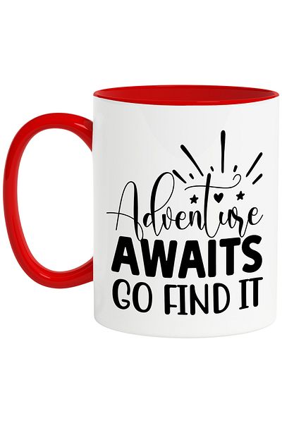 StoryGift Romania Mug with the text "Adventure awaits, go find it" - adventure awaits, go and find it, With ,STG.