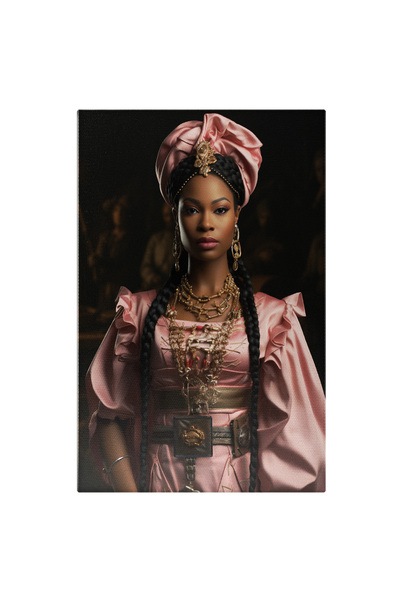 StoryGift Romania Tablou Canvas: Portret Feminin African In Costum Traditiona...