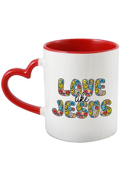 StoryGift Romania Mug with the message "Love like Jesus", religion, illustration, faith, love like Jesus, With, STG.