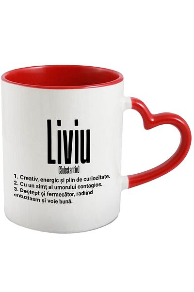 StoryGift Romania Mug With The Name Liviu, With Motivational Message, Creative, Energetic, Curious, Smart, , With ,STG.